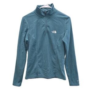 The North Face Sweater Womens Small Blue TKA 100 Polyester Fleece Mock Neck